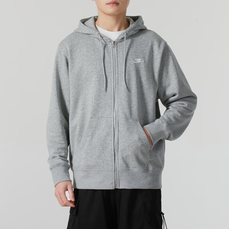 耐克（NIKE）外套男装新款时尚潮流舒适透气运动休闲连帽夹克上衣 FN3885-063 ZP高清大图