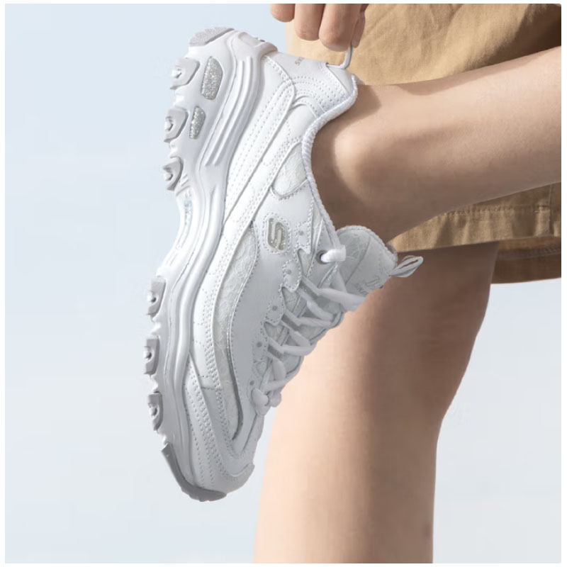 斯凯奇女款休闲熊猫鞋11959-WHT10双高清大图