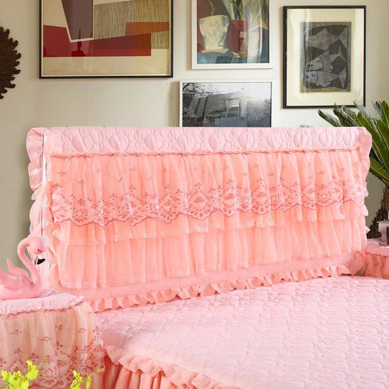 韩式蕾丝布 公主风床头套实木床闪电客头皮床头防尘罩