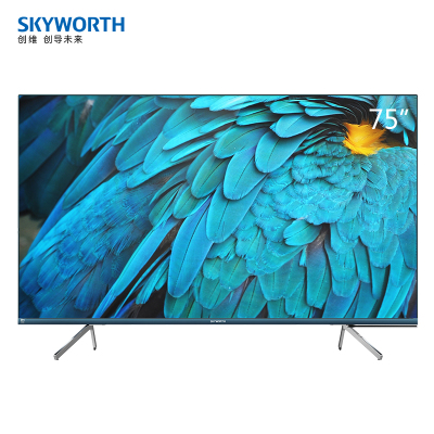 创维(SKYWORTH) 75Q40 (75英寸)点翠兰工艺 全面屏 超清薄 全时AI 远场语音 4K超高清 平板电视机