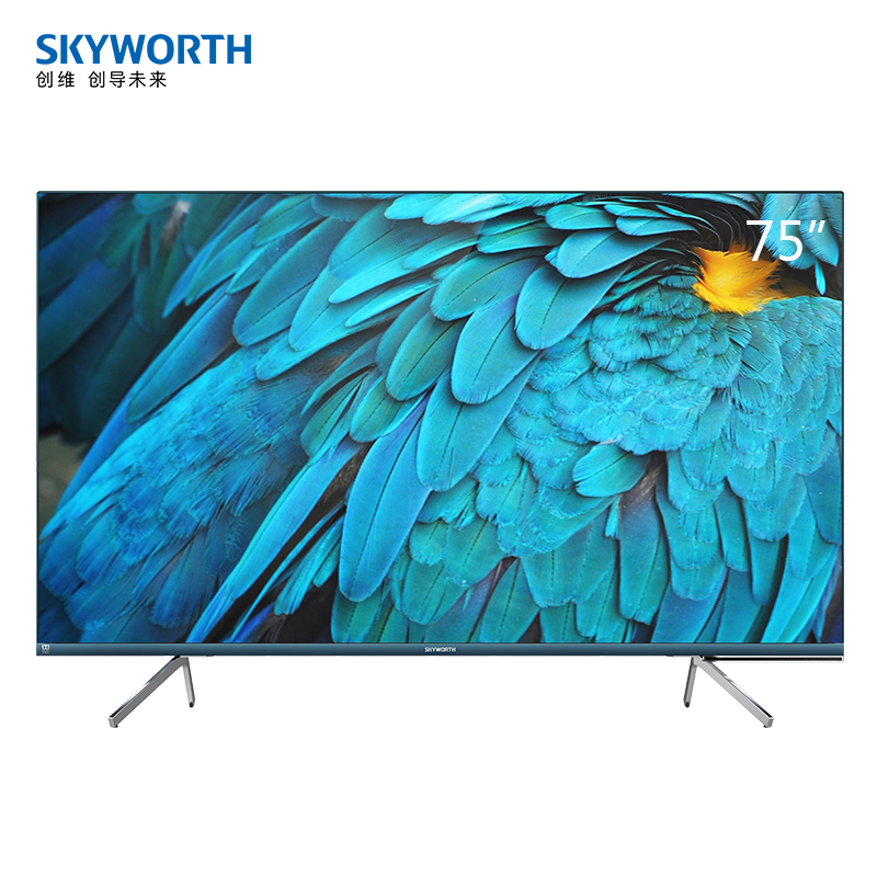 创维(SKYWORTH) 75Q40 (75英寸)点翠兰工艺 全面屏 超清薄 全时AI 远场语音 4K超高清 平板电视机