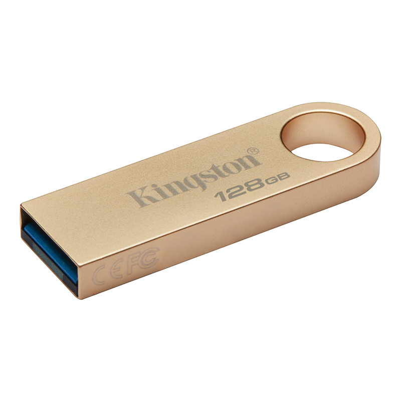 金士顿(Kingston)128G U盘DTSE9G3高速金属外壳闪存优盘USB3.2 Gen 1读速220MB/s金色