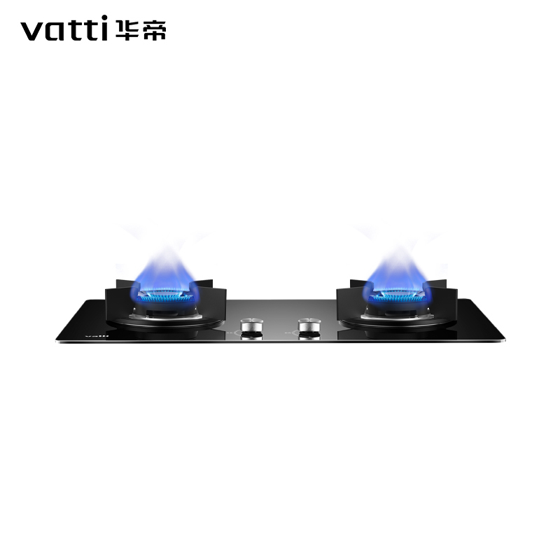华帝(vatti)祥云厨电JZT-B8406B天然气灶 4.5KW大火力 一级能效节能猛火灶 钢化玻璃台嵌两用双眼灶具
