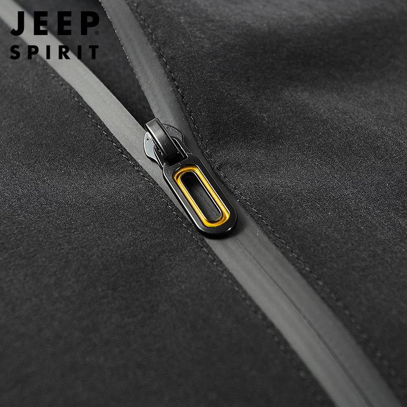 JEEP SPIRIT吉普春秋新款男士夹克户外立领速干防风外套微弹简约百搭户外上衣