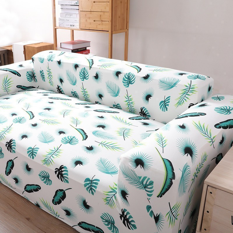 沙发套罩全包萬能套弹力通用型防滑懒人沙发罩皮沙发垫巾 热带植物 XL号【一般适合235-300cm】(尺寸可以咨询客服)