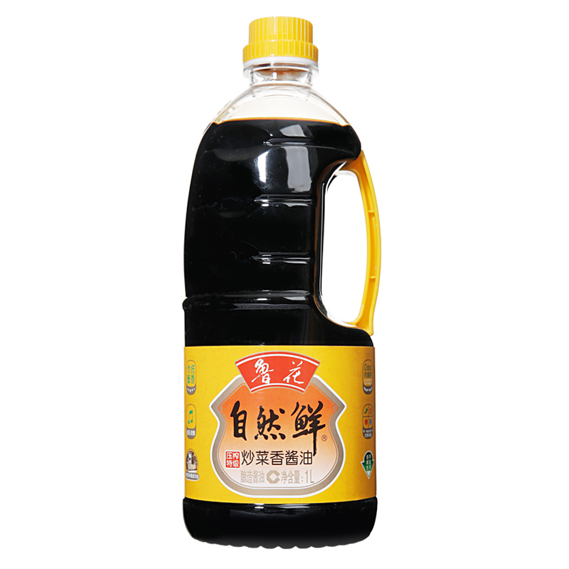 鲁花自然鲜炒菜香酱油1L*3酿造酱油凉拌炒菜精选原料凉拌炒菜家用