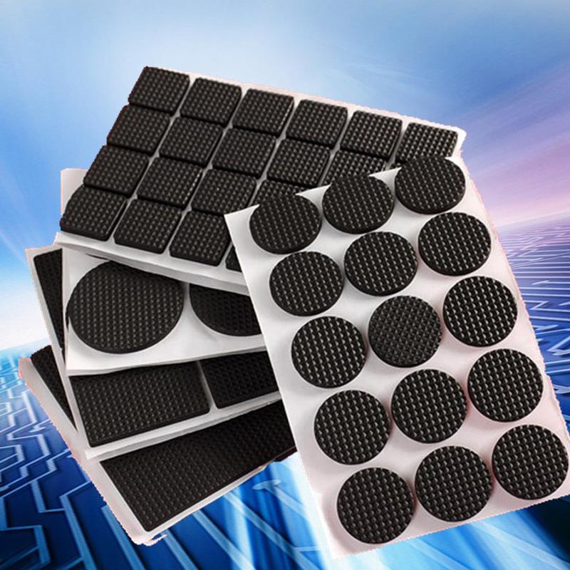 家柏饰(CORATED)橡胶桌椅脚垫加厚凳子脚垫减震防滑桌子保护套椅子家具保护垫 方形2.5*2.5(40片装)高清大图