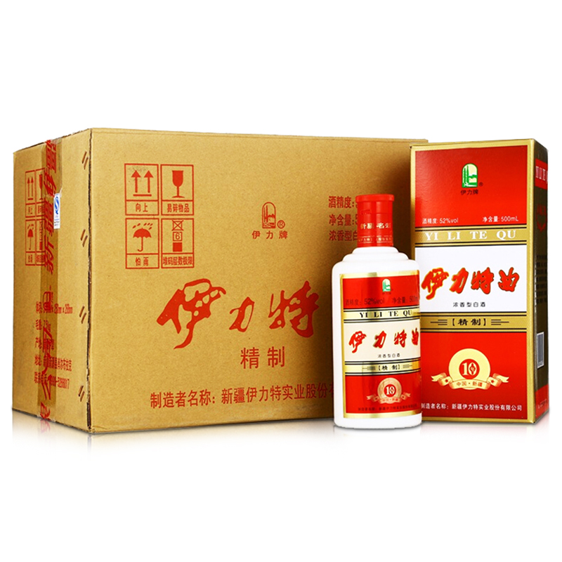 伊力特 52度伊力特曲精制500ml*6瓶 整箱装白酒高清大图