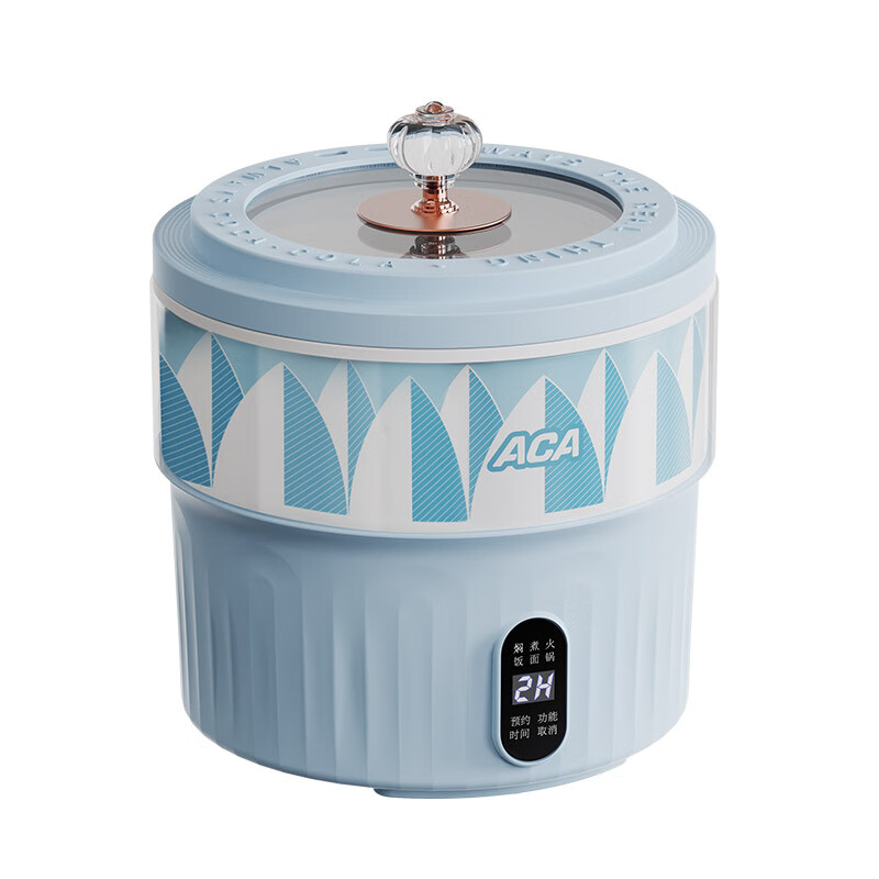 ACA北美电器多功能电煮锅煮面煮粥小电锅火锅不粘锅 双层防烫可视锅盖 ALY-H15ZG12J高清大图