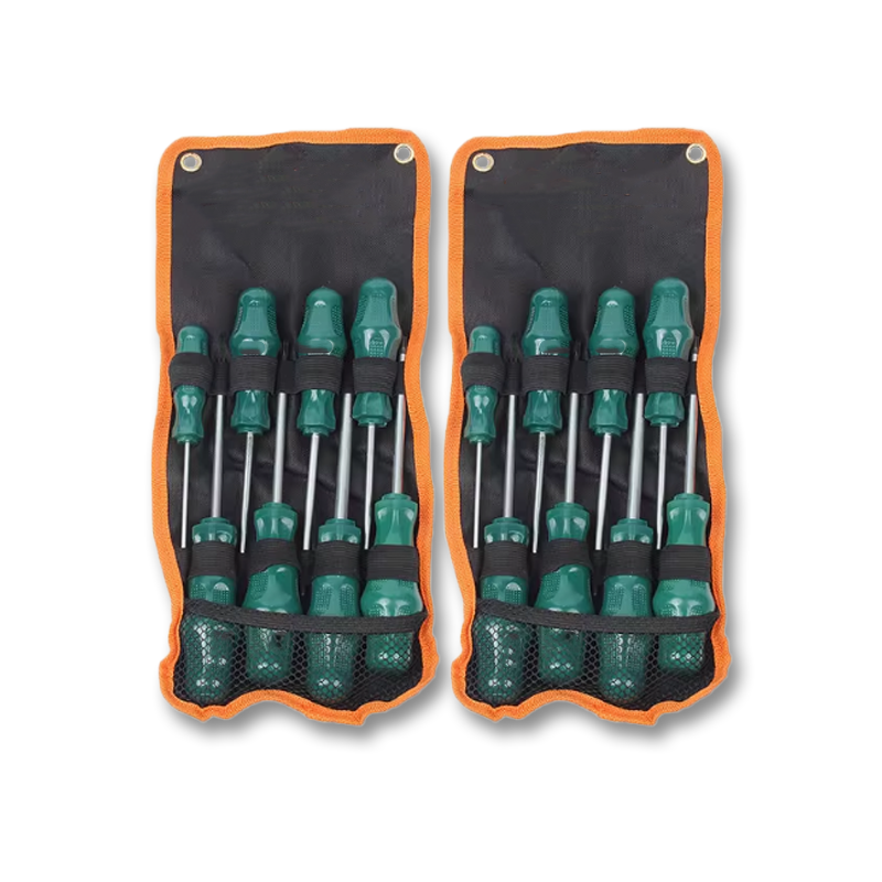 立伟铁牛绿胶炳螺丝刀米字八件套/套高清大图