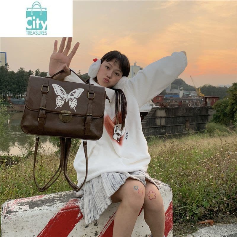 BANGDOU日光欲原创书包JK校园蝴蝶Y2K手提包双肩包小众设计师通勤背包女图片