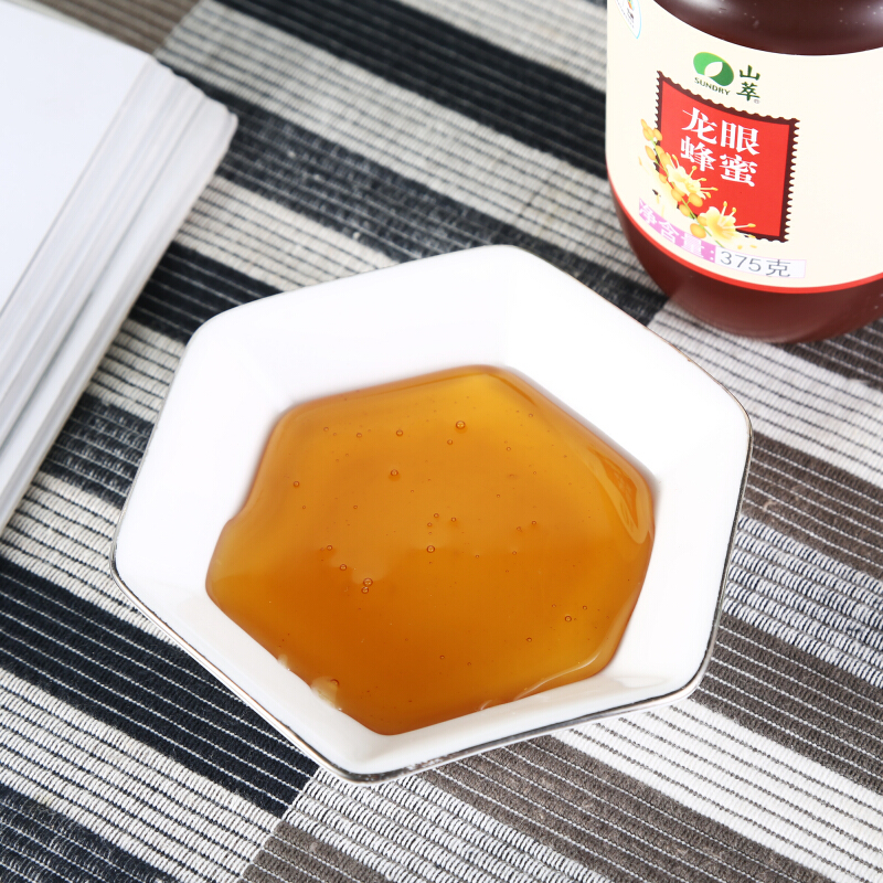 山萃 中粮 冲饮谷物 龙眼蜂蜜 375g*2瓶
