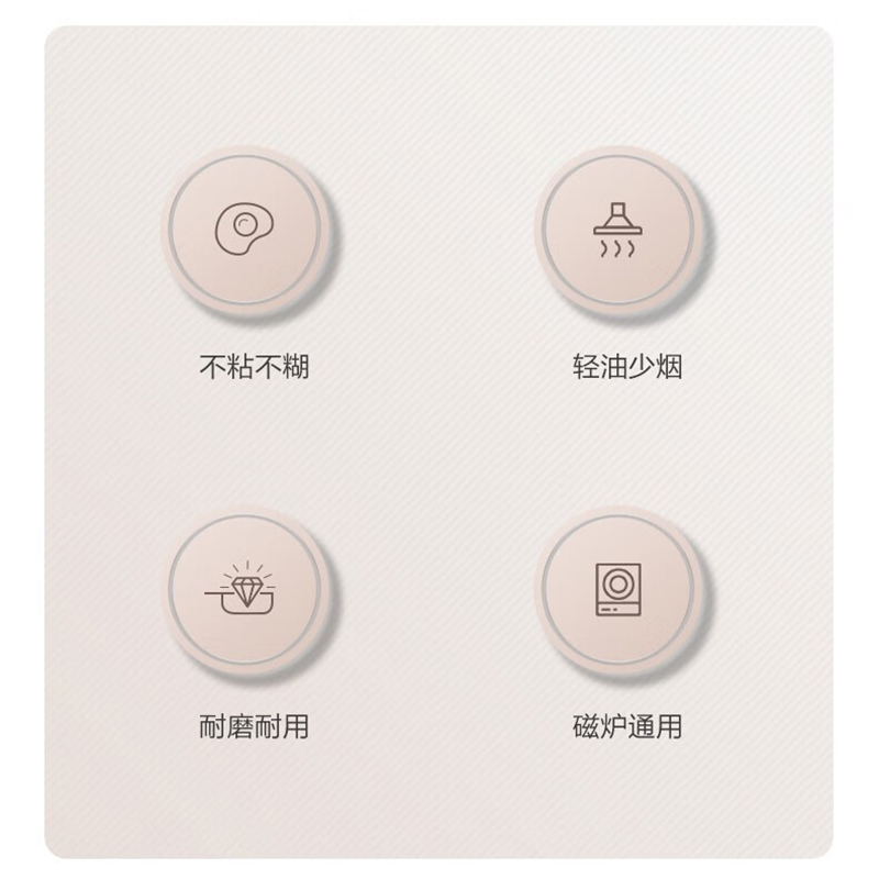 德世朗(DESLON)银月不锈钢不粘可视炒锅易洁少油烟麦饭石锅 电磁炉通用套锅 炒锅 30cm高清大图