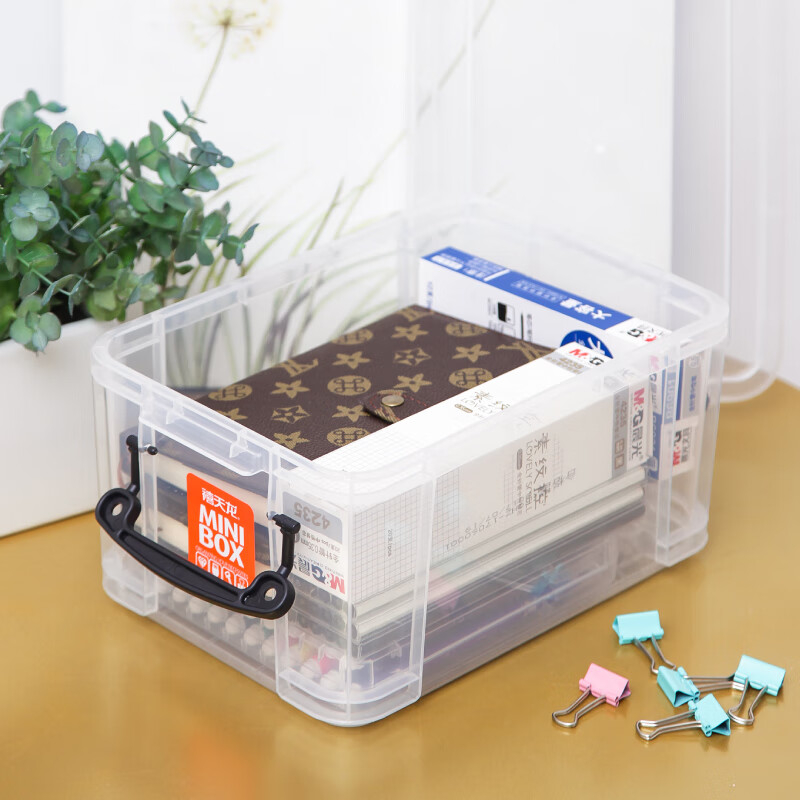 禧天龙(Citylong) X-6641手提箱(透明白) 加厚抗压储物箱家用整理箱多用收纳盒高清大图