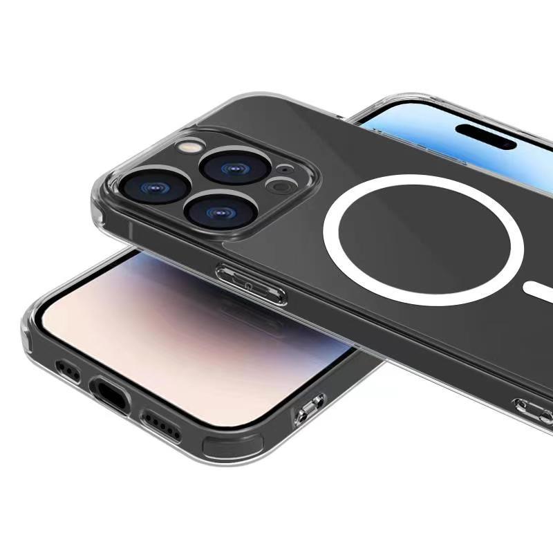 ibattz适用iphone15磁吸手机壳苹果15promax液态硅胶新款支架壳支点防摔360°可磁吸Magsafe透明