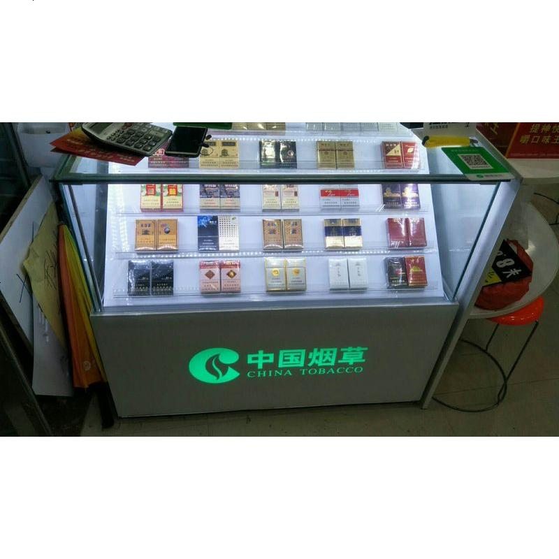 新款铁质展示柜超市便利店烟柜收银台组合定做铁柜组合柜 直角100*60*90送LED灯+发光LOGO