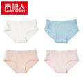 南极人内裤女纯棉裆中腰全棉透气日系少女士三角裤头_647 M80-100斤 D白+蓝+肤+粉