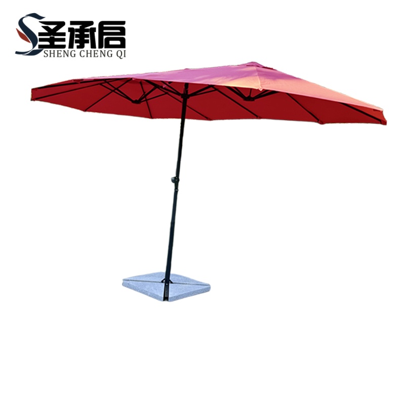 圣承启 遮阳棚 酒红色 把高清大图