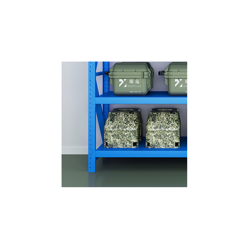 臻远ZYCC-12中型仓储货架置物架仓库铁架子地下室货架~蓝色四层主架200*50*200高清大图