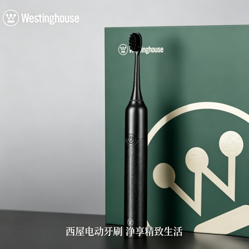 西屋(WESTINGHOUSE)成人声波电动牙刷软毛WT-301K 黑色高清大图