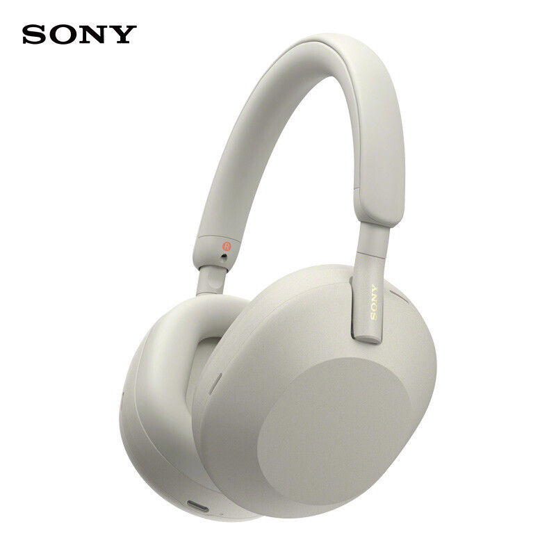 索尼(SONY) WH-1000XM5头戴式无线蓝牙降噪耳机 AI智能降噪 触控清晰免提通话耳麦 香槟色