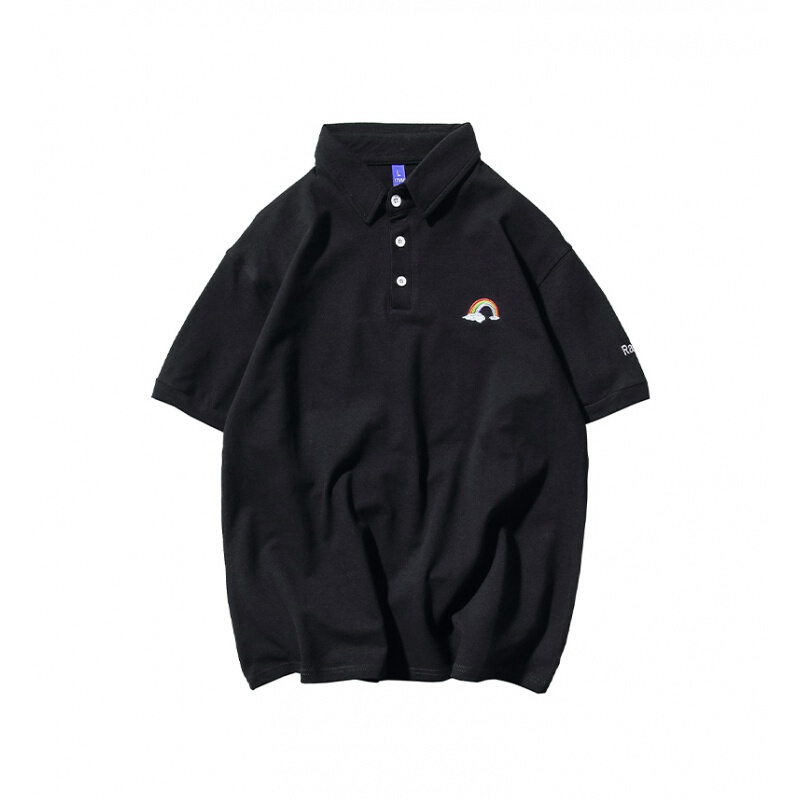 梵克公牛日系大码潮牌polo衫短袖青少年宽松T恤 -P40