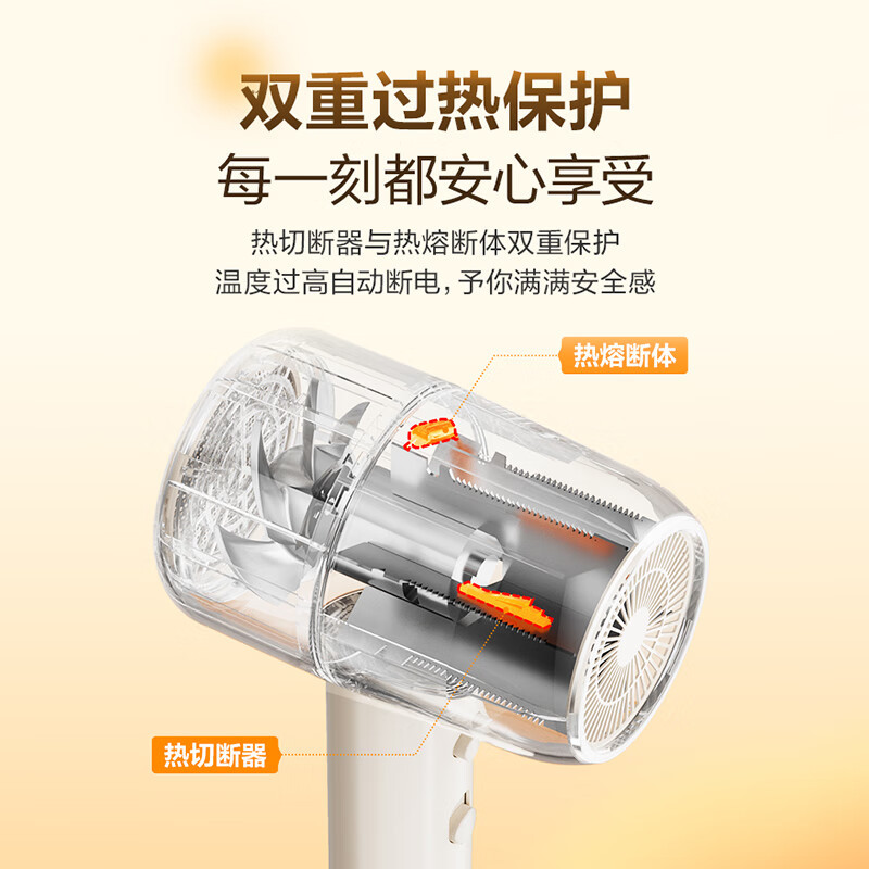苏泊尔SUPOR智能护发电吹风HDL-F3 1600瓦特负离子过热保护白家电吹风高清大图