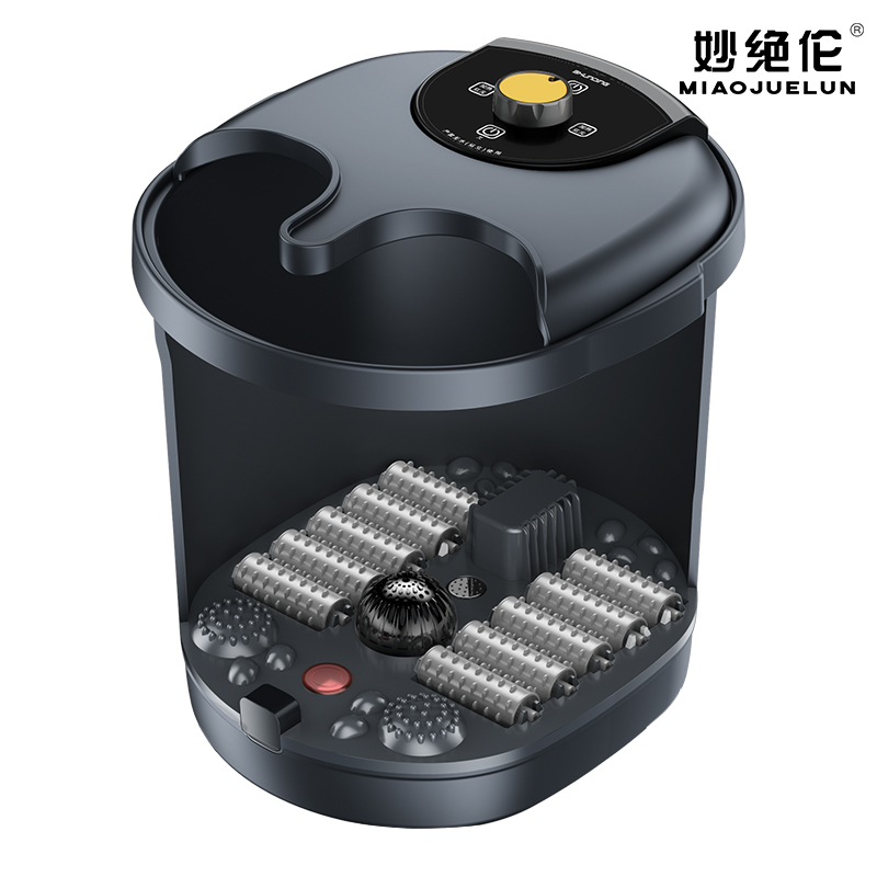 妙绝伦足浴盆泡脚桶加热家用小型按摩恒温足疗洗脚盆