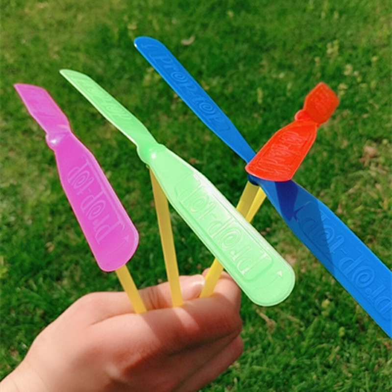 手搓双飞叶塑料蜻蜓飞天仙子飞行器儿童益智怀旧玩具批|竹蜻蜓(50个)