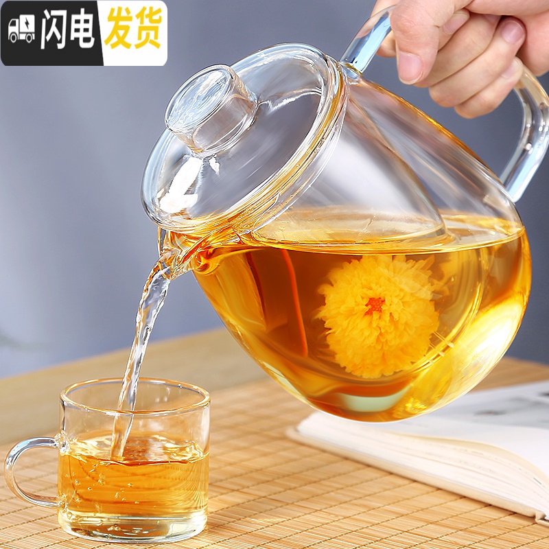 三维工匠玻璃泡茶壶家用过滤小号大容量煮茶加厚可高温烧水壶透明茶具套装 1000单壶[级定制款]高清大图