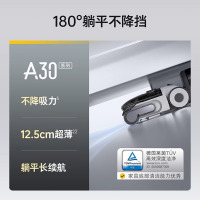石头A30 Pro洗地机[0缠毛 超薄平躺 推拉助力]吸拖洗一体手持吸尘器
