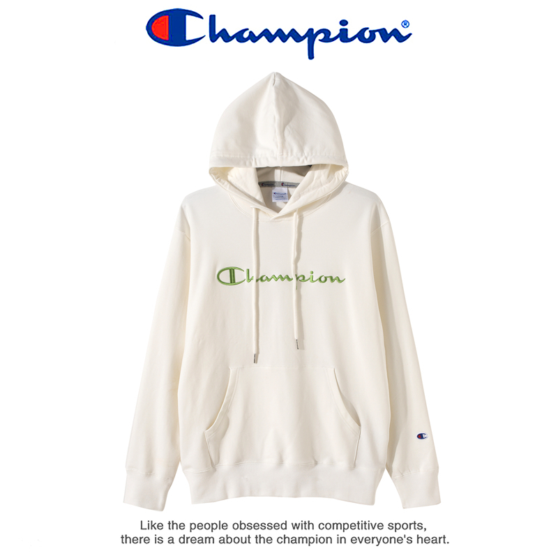 Champion 冠军春秋季女士情侣连帽刺绣长袖套头连帽运动卫衣 9060