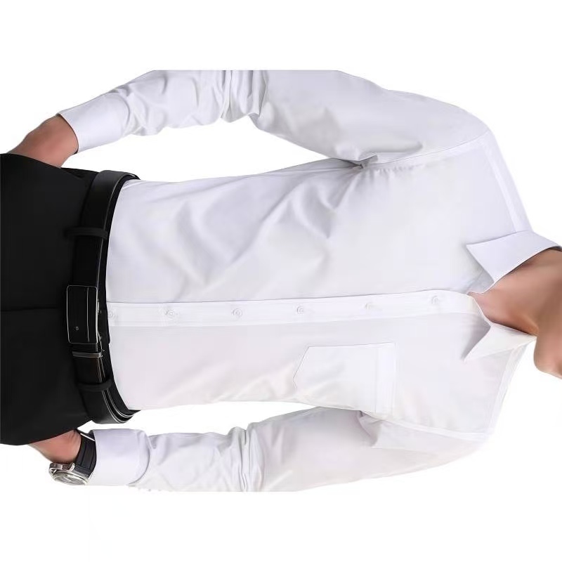 健訫奕天衬衣白色长袖JX123 件高清大图