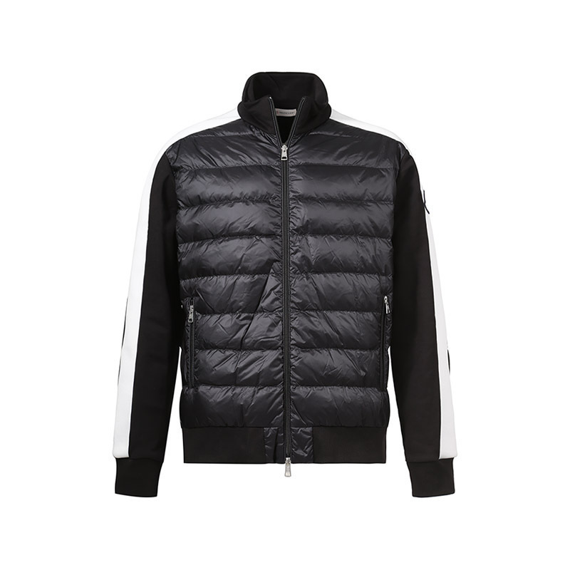 盟可睐/蒙口 moncler 男士宽松版衬垫半羽绒开衫鹅绒拉链夹克上衣外套