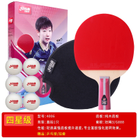 红双喜(DHS)乒乓球拍双拍专业级四星狂飙3星儿童小学生兵乓球单拍套装