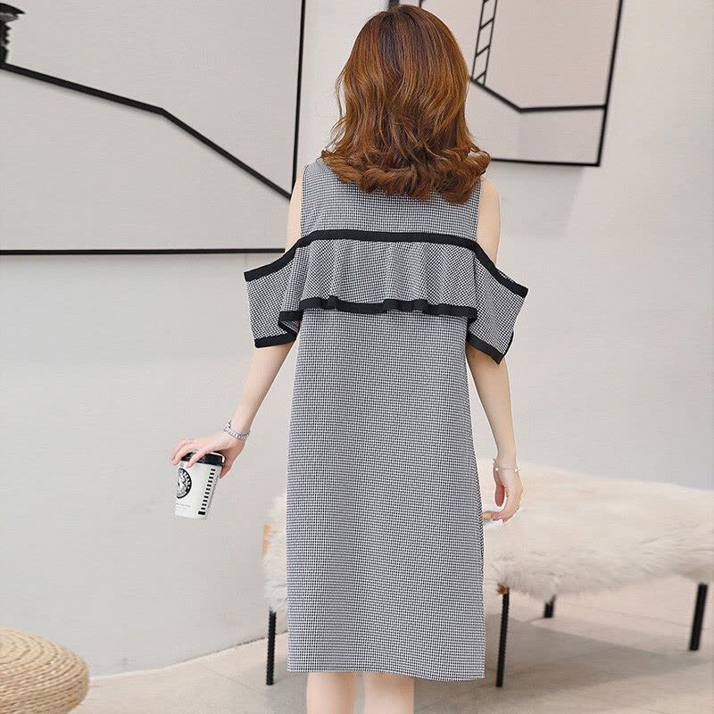 迪鲁奥(DILUAO)孕妇装2021夏装新款辣妈宽松大码上衣夏时尚孕妇装夏天裙子 黑色图片