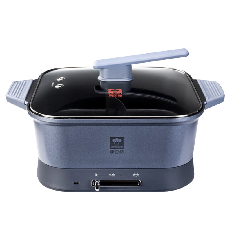康巴赫电火锅6L升温迅速持久耐用均衡导热鸳鸯款KHM-601