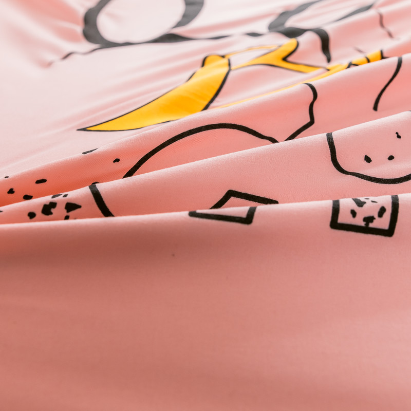 小香风四件套粉色床单北欧少女被套超柔水洗棉三件套高清大图