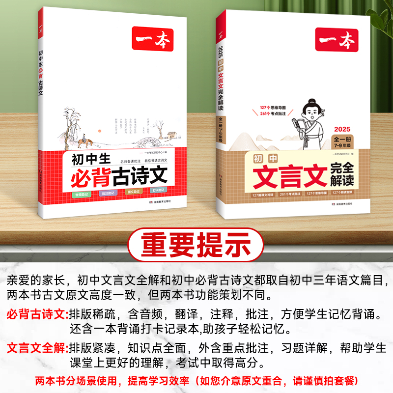 推荐❤9年级[古诗文讲练套装] 初中通用 [正版]2025/24初中生必背古诗文初中古诗词文言文完全解读七八九年级语文英高清大图