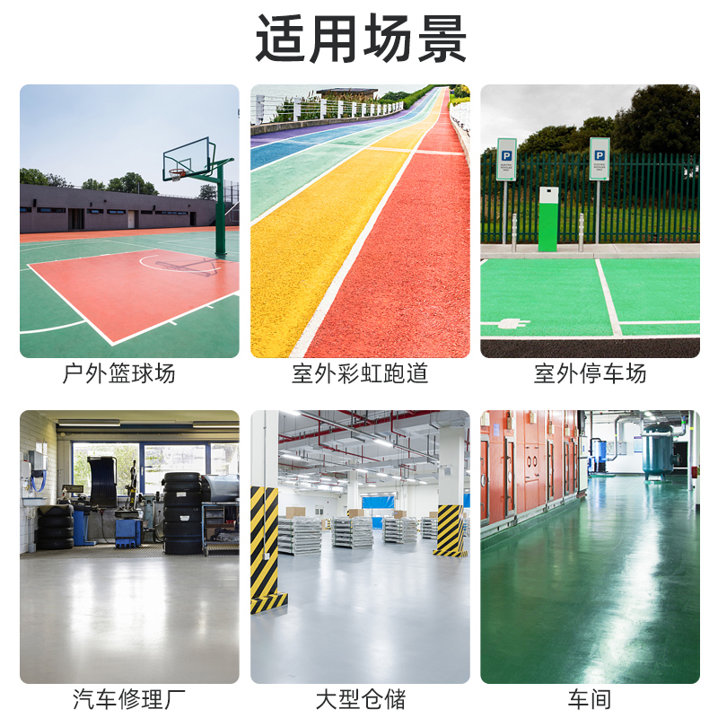千居美 油性纯环氧树脂地坪漆 水泥地面漆车间球场地平漆高清大图