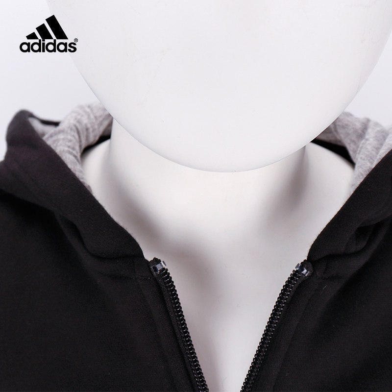 阿迪达斯儿童(ADIDAS KIDS)春秋男大童连帽针织运动夹克外套DI0173