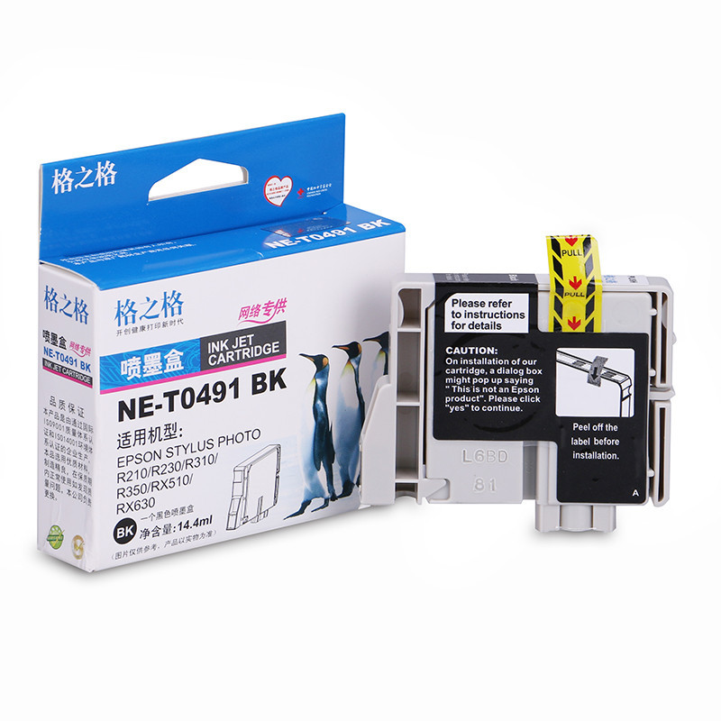 格之格(G&G)NE-T0491BK黑色 彩色墨盒适用爱普生T0491,EPSON R210/R230/R310墨粉盒
