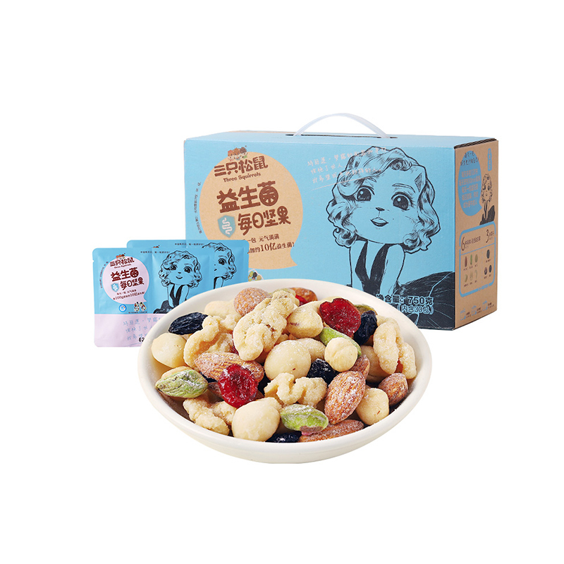 三只松鼠益生菌每日坚果750g