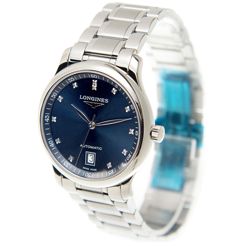 浪琴longines名匠系列蓝色表盘自动机械男士手表l26284976