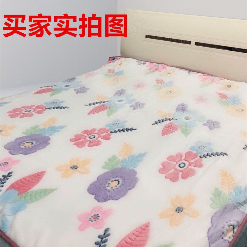 加厚珊瑚雪花毯子盖毯午睡毛巾小被子床单毯空调办公室休闲毯毛毯