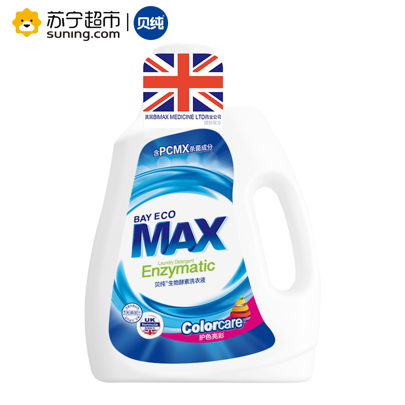 Baymax 贝纯生物酵素洗衣液 护色亮彩 3kg/瓶 英国BIMAX授权