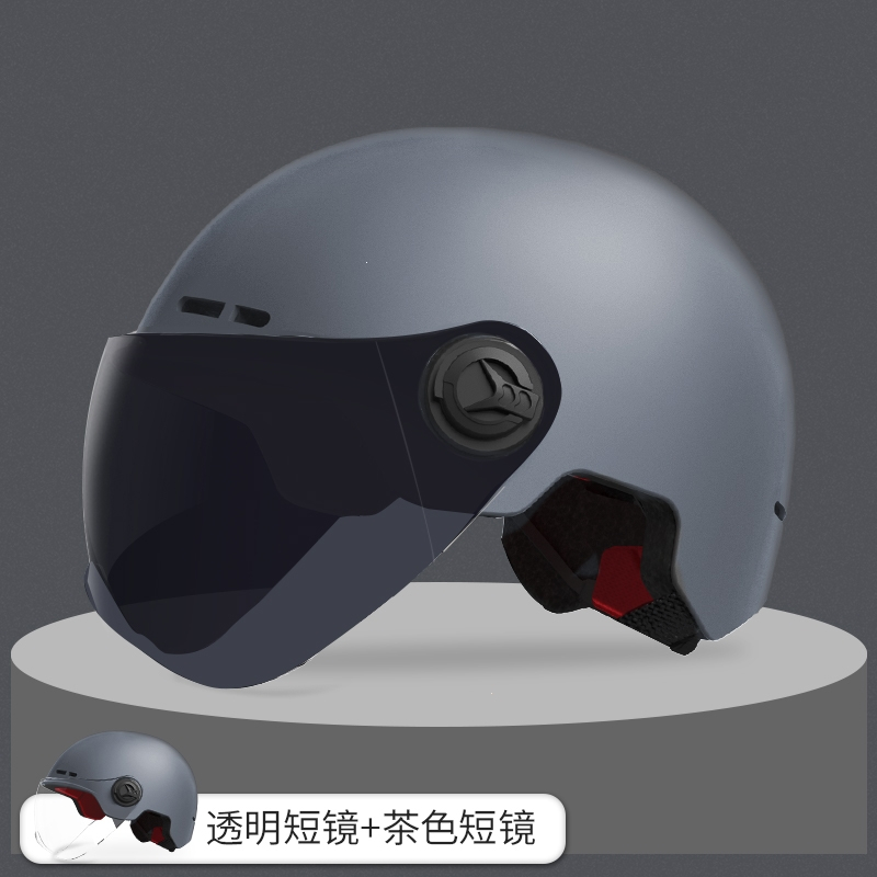 头盔闪电客夏季男女士电动摩托车机车冬季半盔四季通用安全帽视频