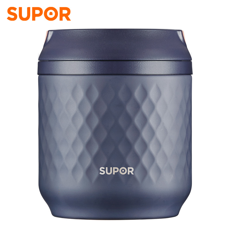 苏泊尔(SUPOR)保温便当盒KC95CB3 焖烧营养羹煲汤粥提手不锈钢内胆保温水壶煲汤盒焖烧杯焖烧壶950ml 丹宁蓝高清大图