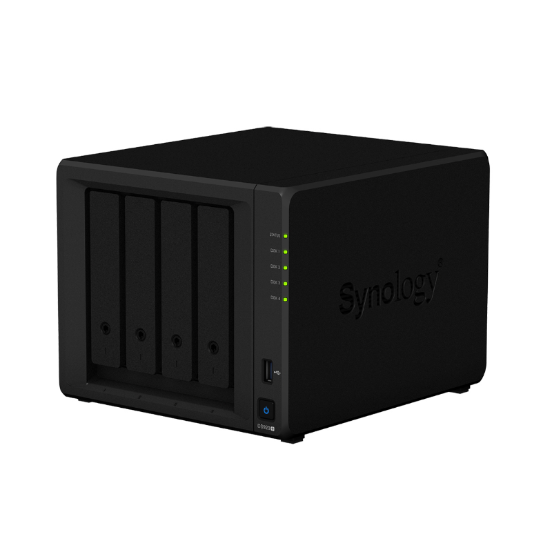群晖(Synology)DS920+4盘位四核心NAS网络存储服务器磁盘阵列8TB企业级SATA硬盘不规则体