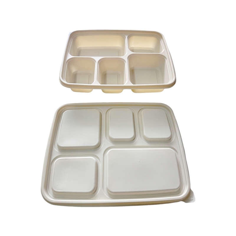 金胜星 玉米淀粉五格餐盒1250ml 150套/箱高清大图